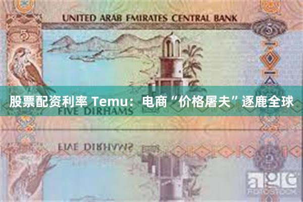 股票配资利率 Temu：电商“价格屠夫”逐鹿全球